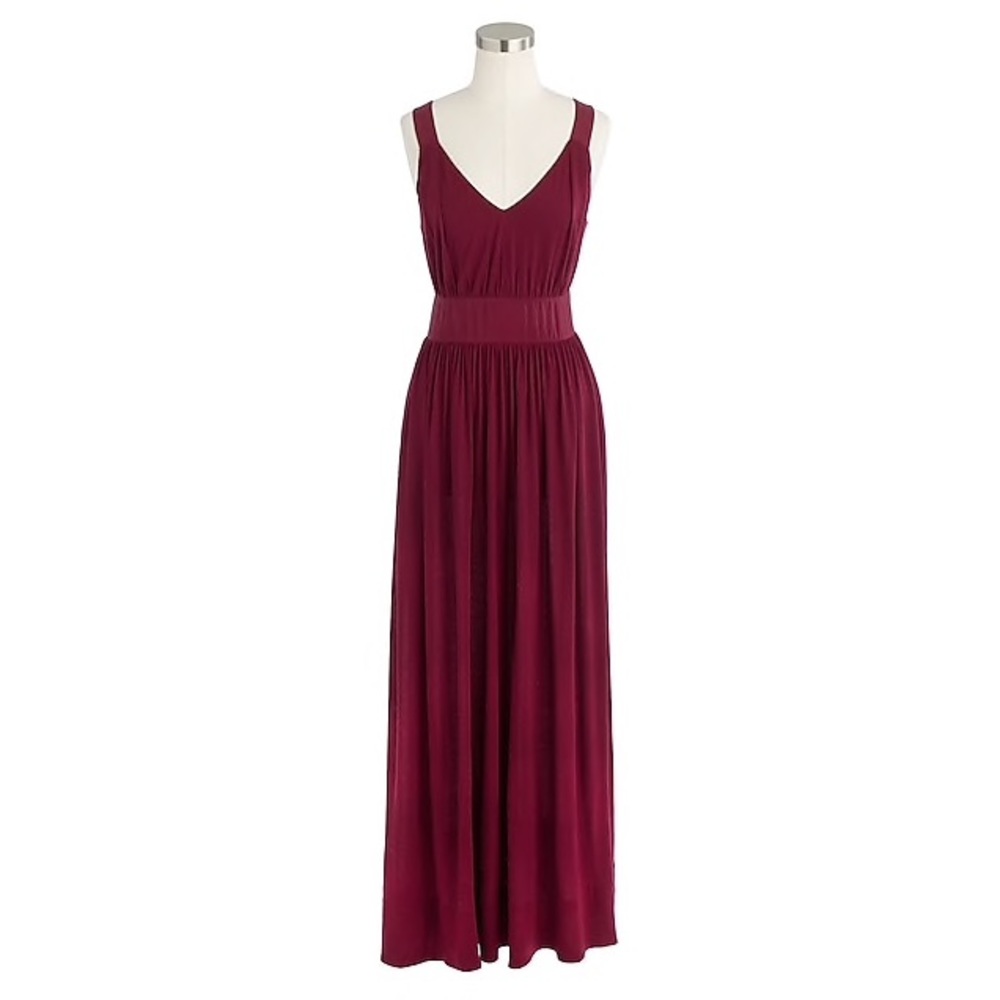 J. Crew Silk trim maxidress black